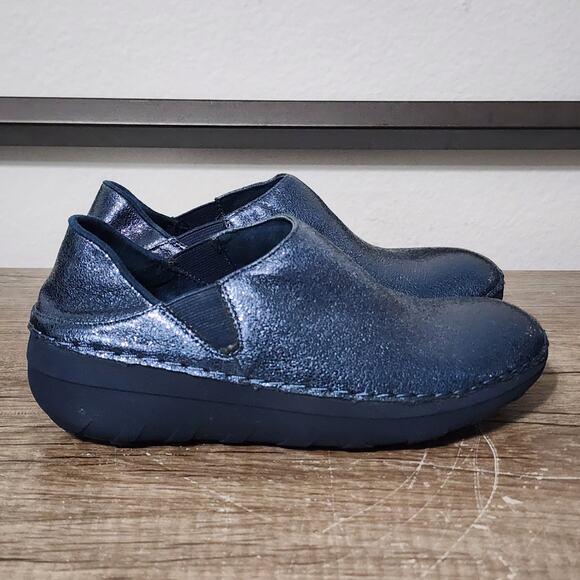 Fitflop Superloafer Glitzy Women's Casual Comfort Shoes Size 5 Meteor Blue - Picture 3 of 9